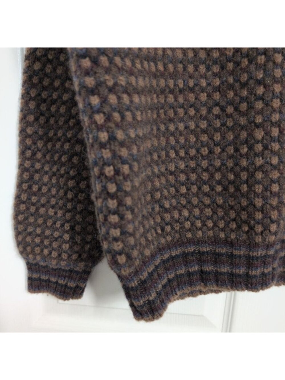 Vintage Eddie Bauer Wool Birdeye Sweater Mens Size Large Brown Earthy Gorpcore - Picture 3 of 6